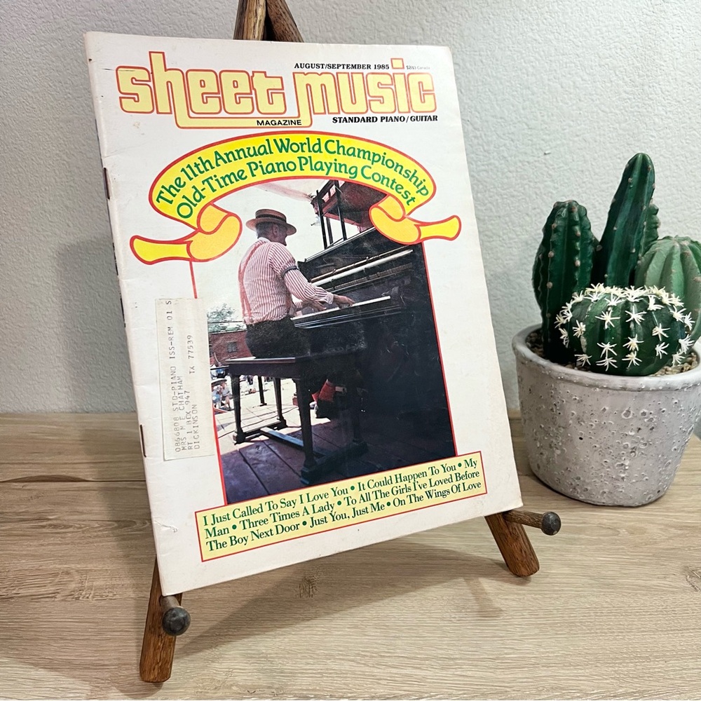 Vintage 1985 Sheet Music Magazine Vol 9 No 6 Piano Guitar